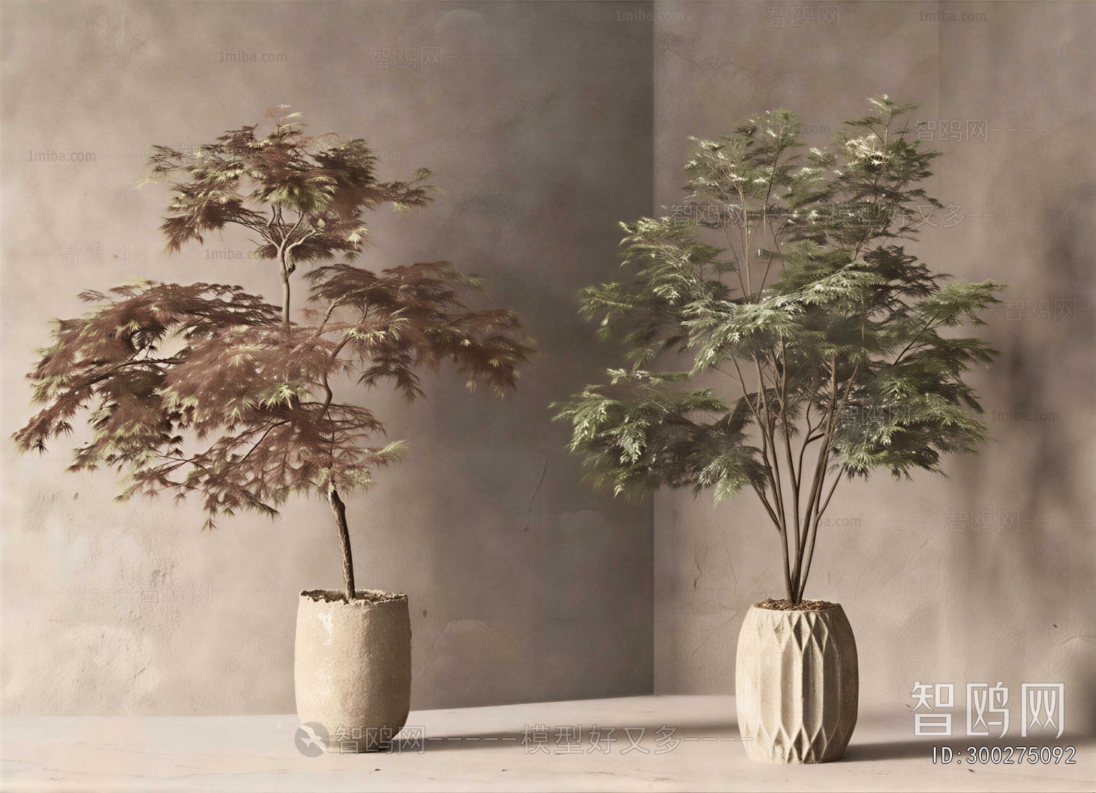 Wabi-sabi Style Ground Green Plant Potted Plants