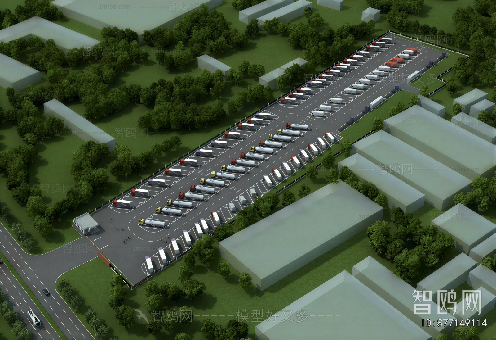 Modern Architectural Bird's-eye View Planning