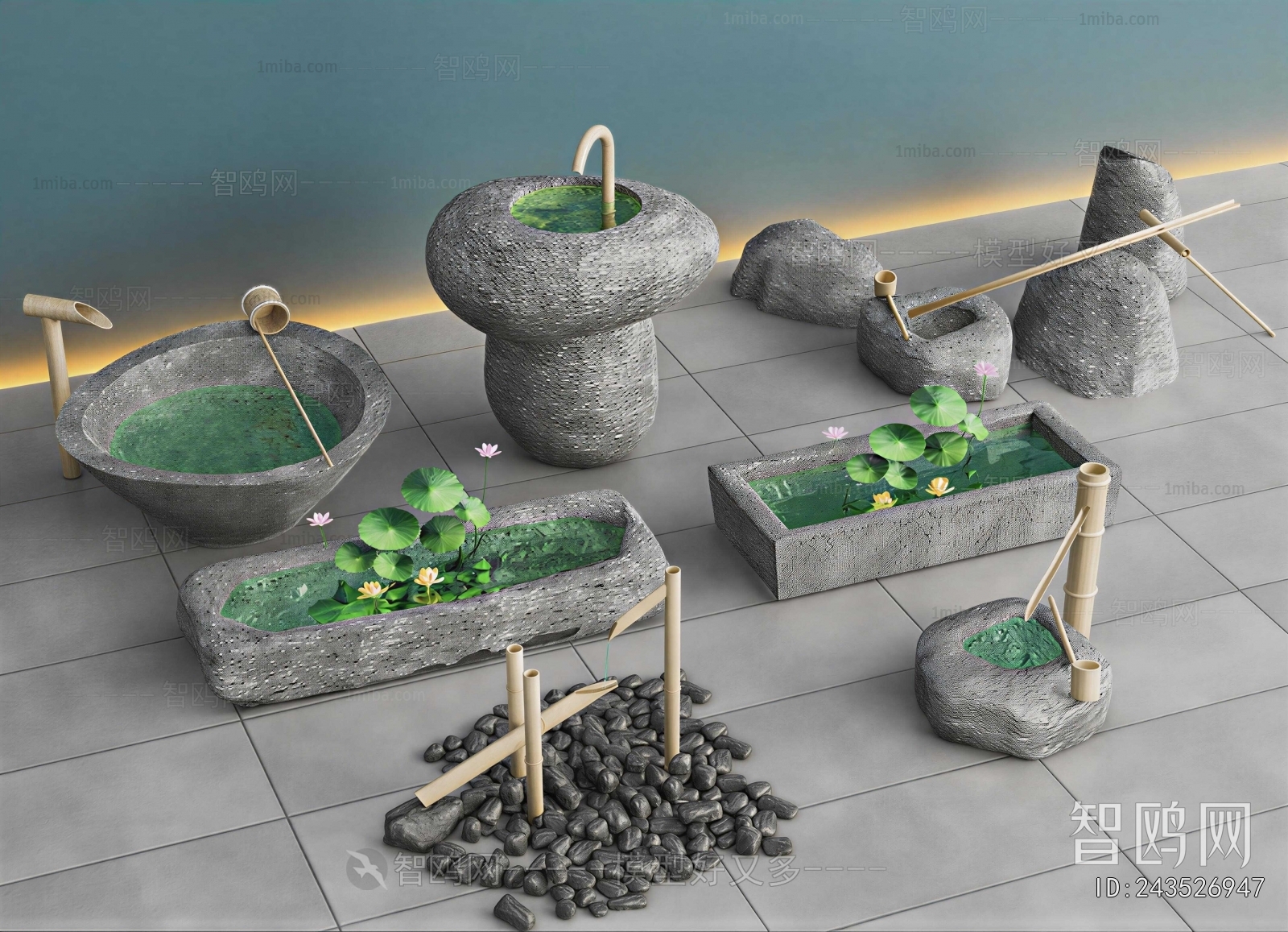 Chinese Style Rockery Waterscape