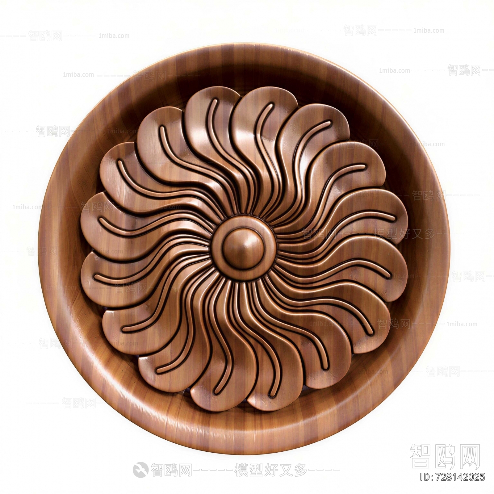 European Style Plaster Carved Top Plate
