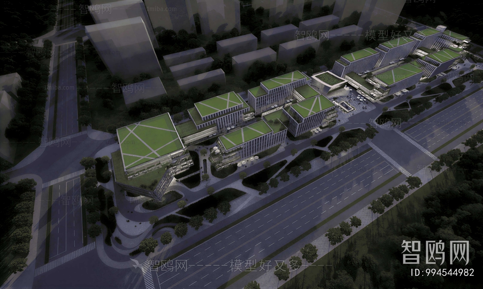 Modern Architectural Bird's-eye View Planning