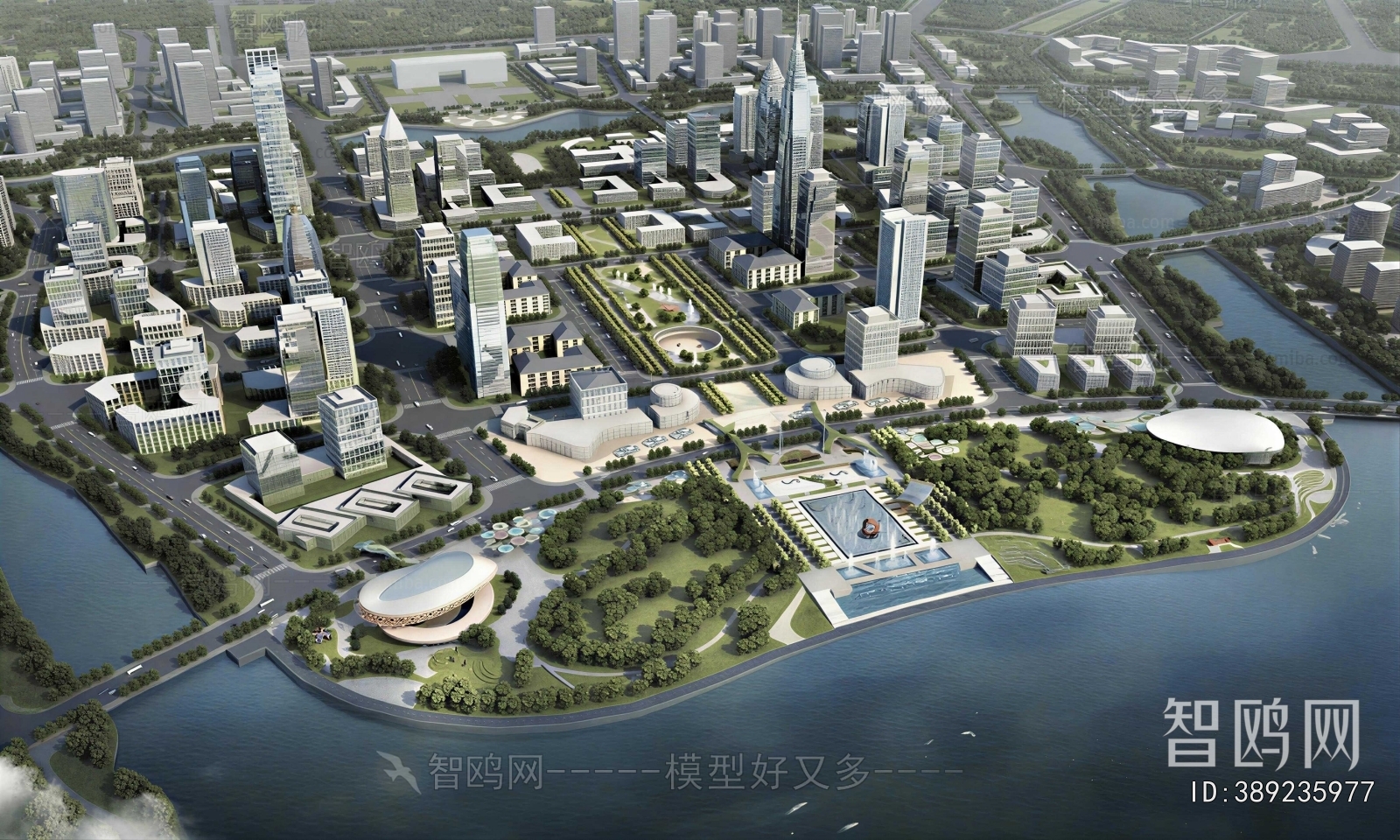 Modern Architectural Bird's-eye View Planning