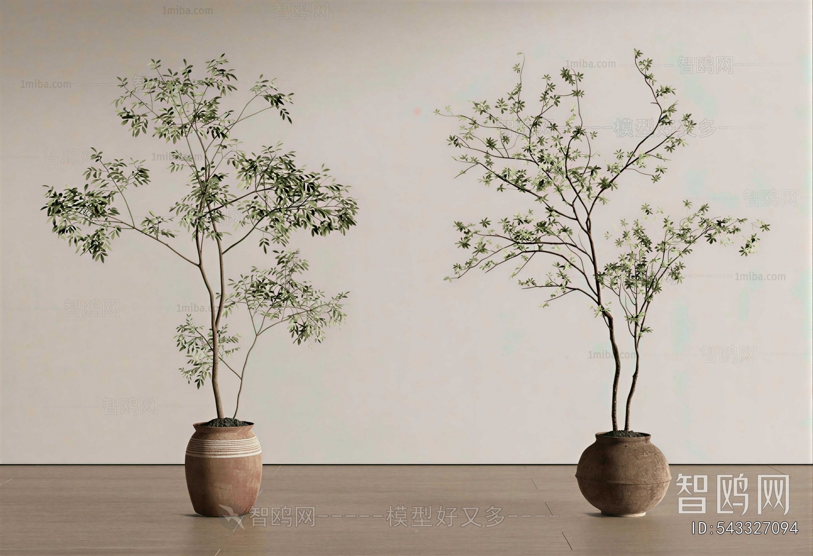 Wabi-sabi Style Ground Green Plant Potted Plants