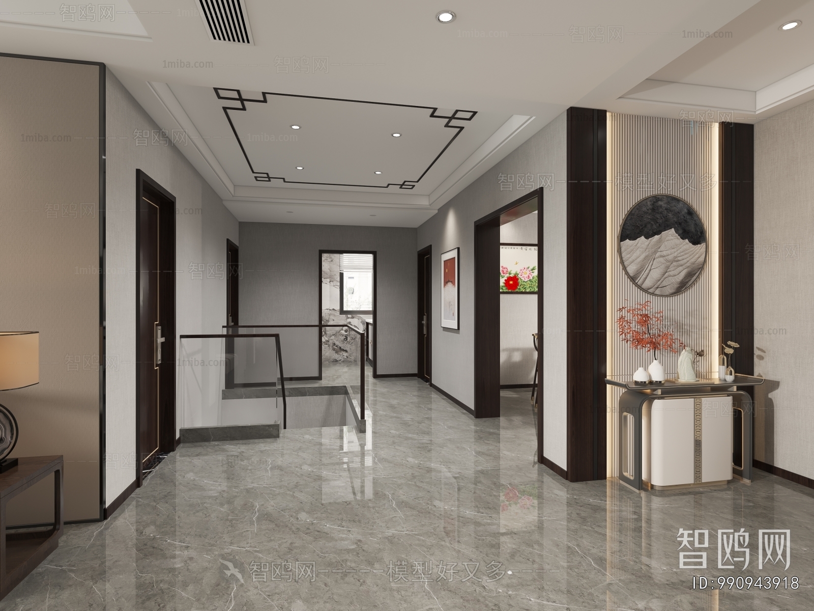 New Chinese Style A Living Room