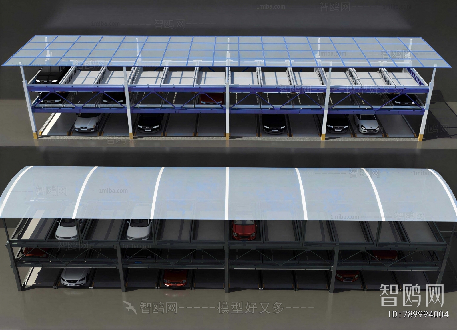 Modern Outdoor Parking Lot