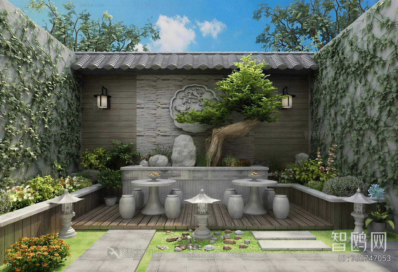 New Chinese Style Courtyard/landscape