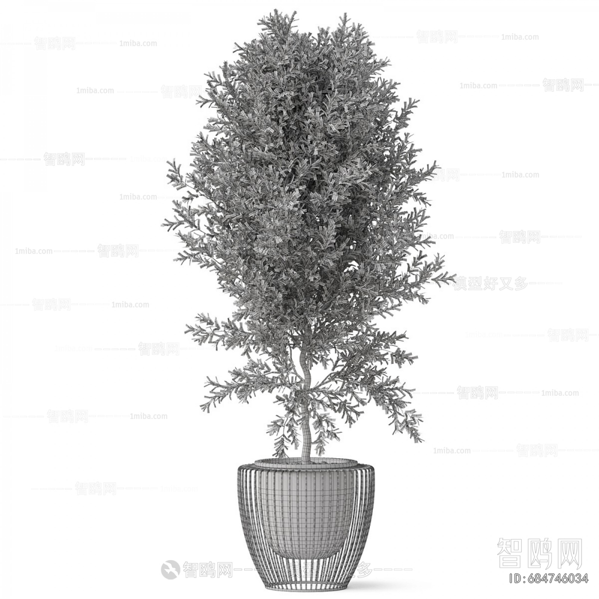 Modern Ground Green Plant Potted Plants
