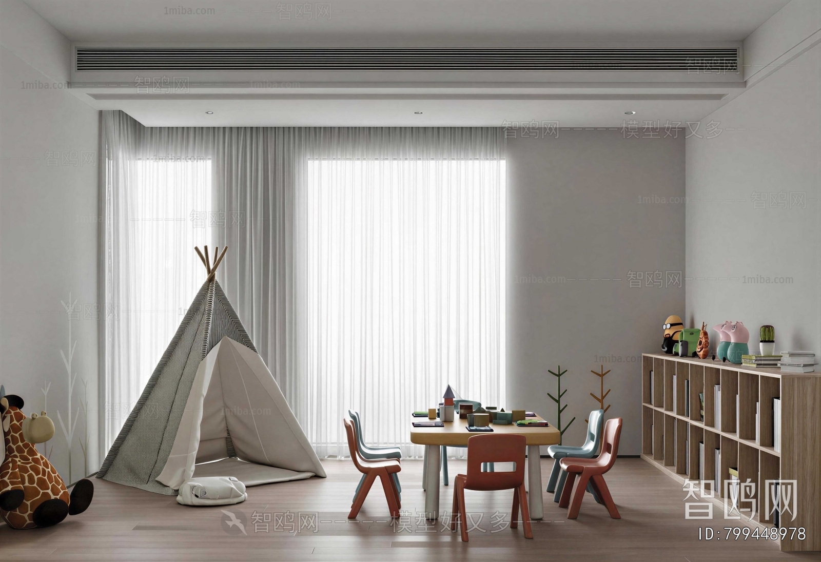 Modern Children's Room Activity Room