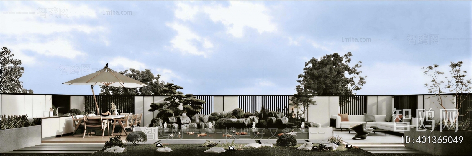 New Chinese Style Courtyard/landscape