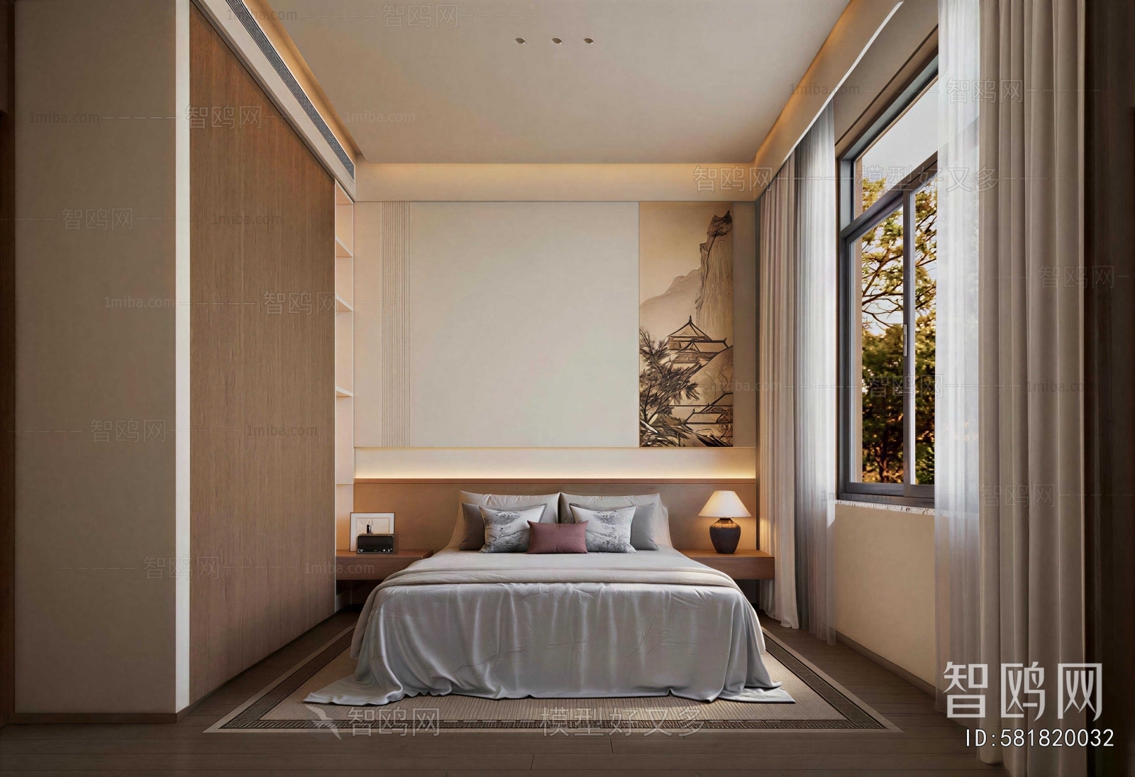 New Chinese Style Bedroom