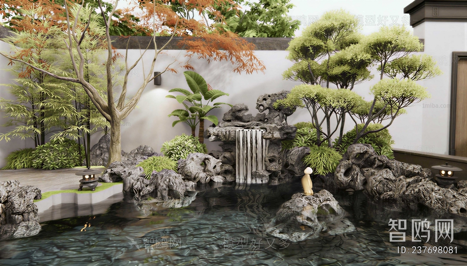 New Chinese Style Rockery Waterscape