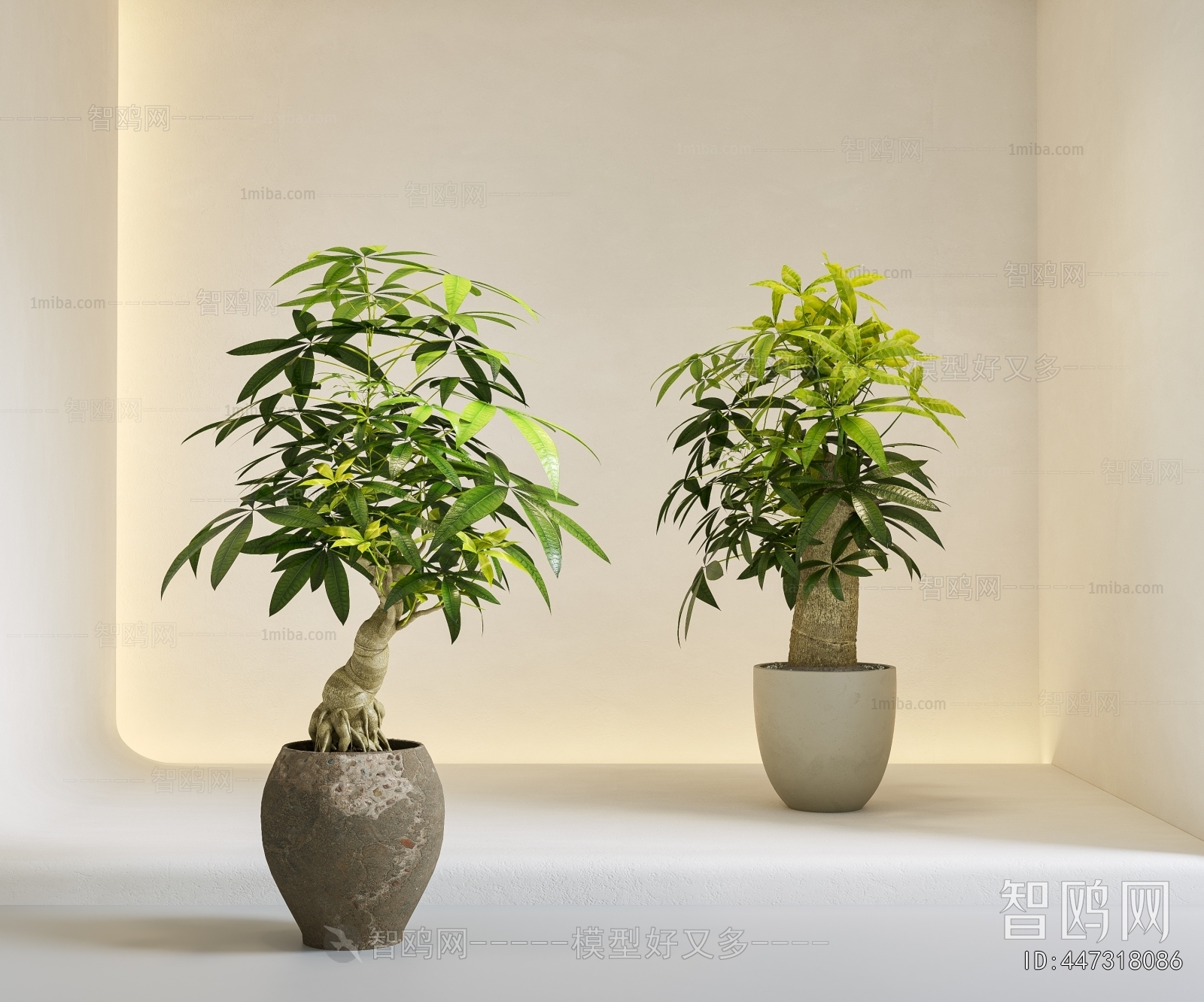 Modern Ground Green Plant Potted Plants