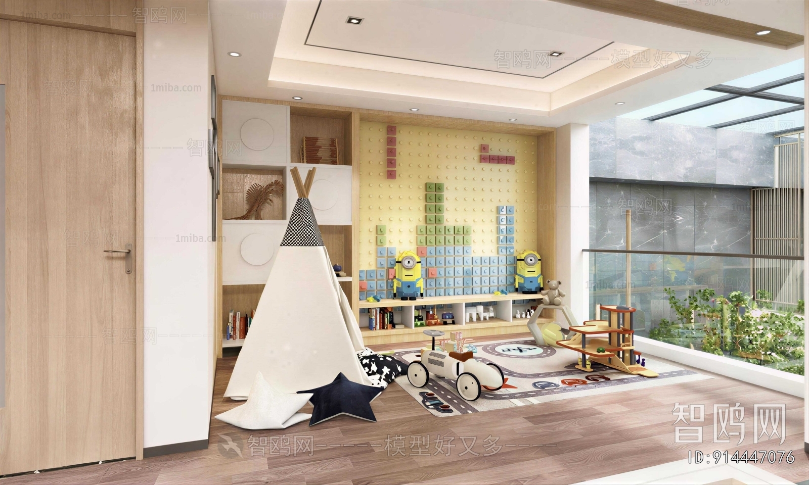 Modern Children's Room Activity Room