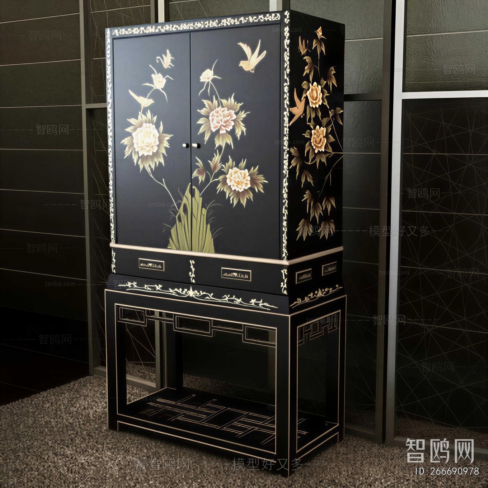 New Chinese Style Decorative Cabinet