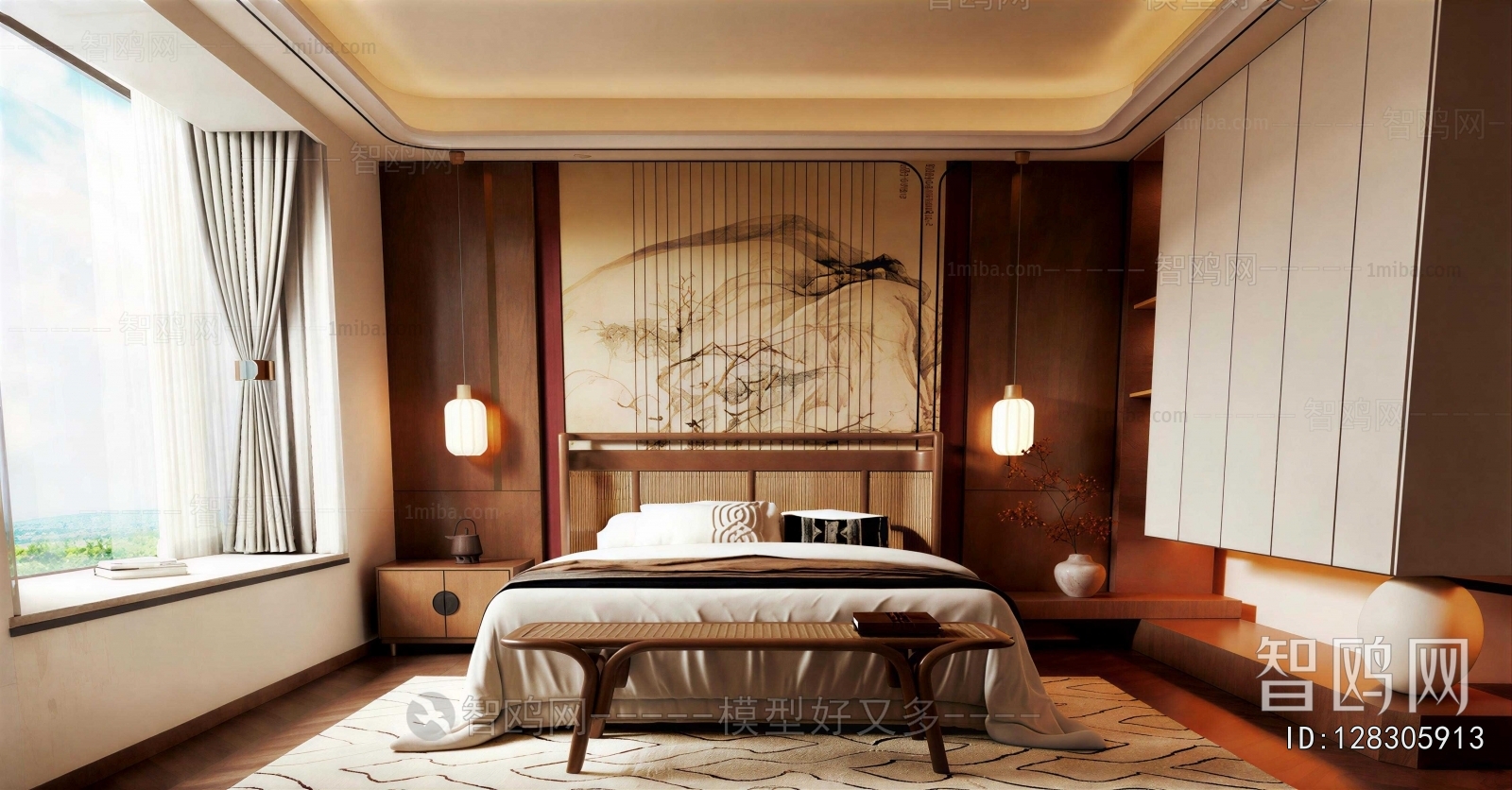 New Chinese Style Bedroom