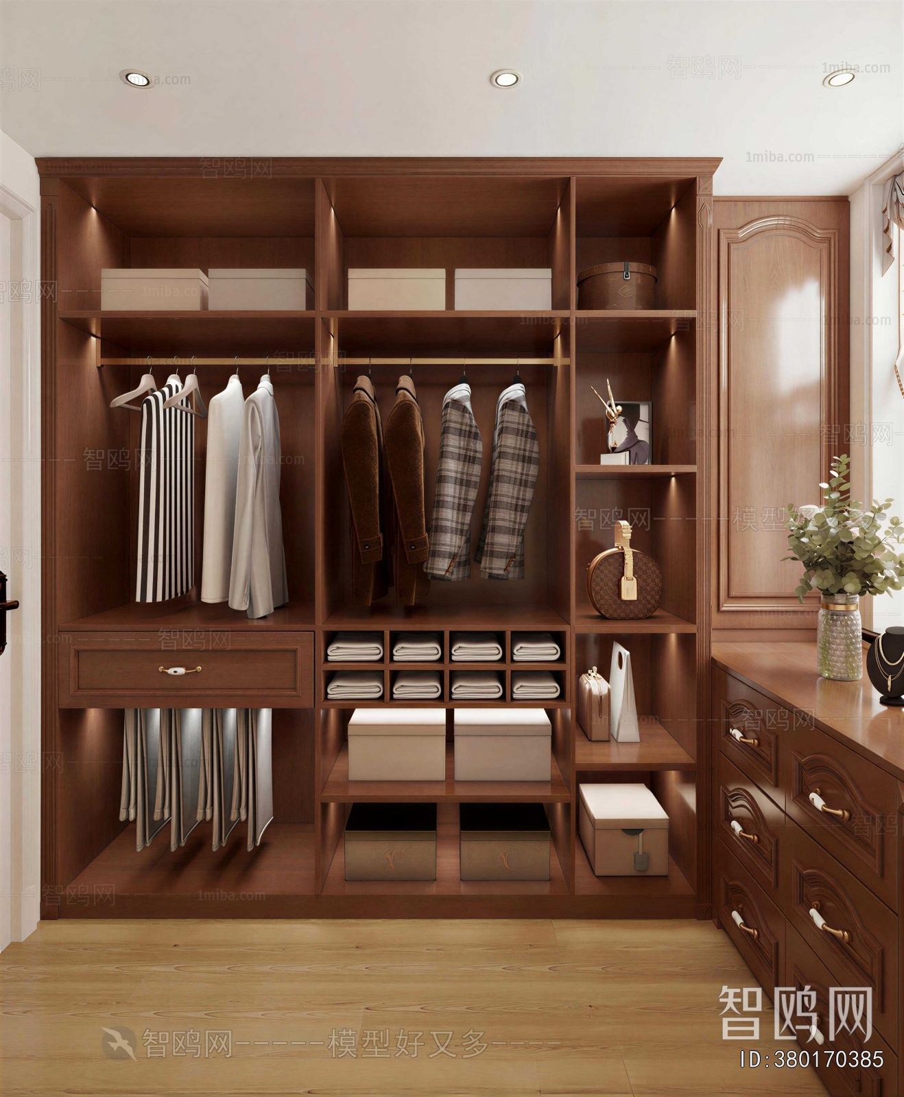 New Chinese Style Clothes Storage Area