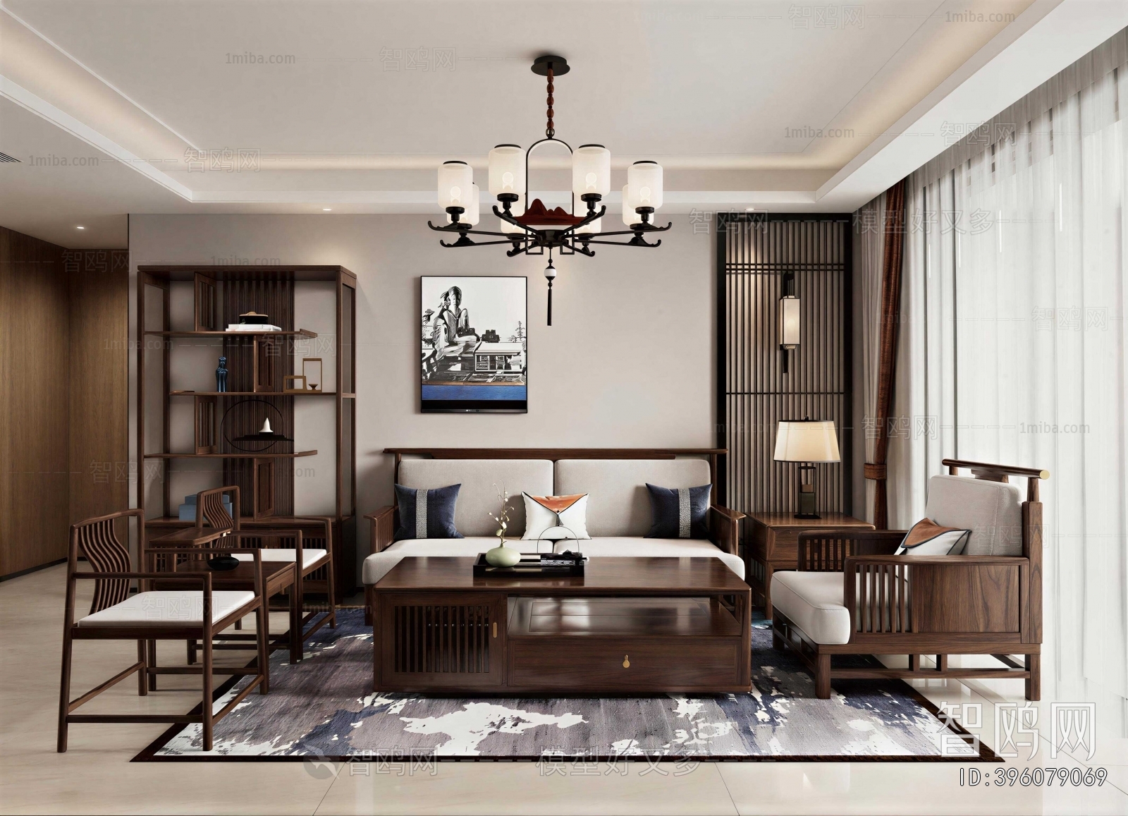New Chinese Style A Living Room