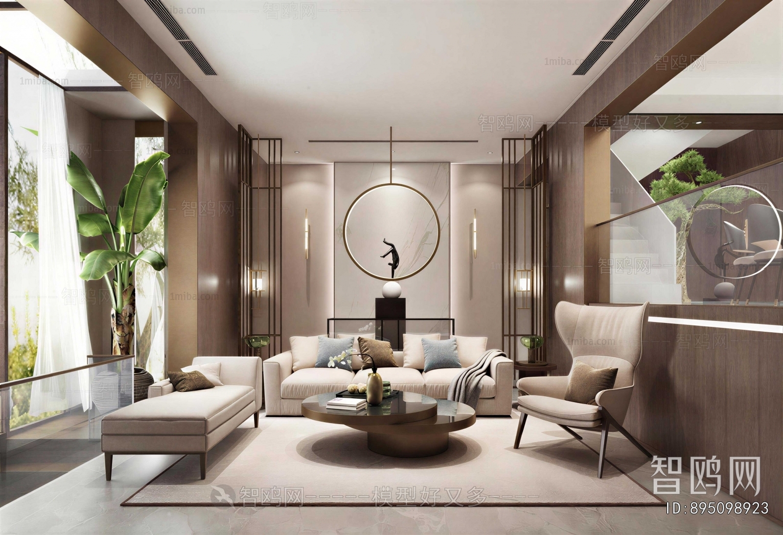 New Chinese Style A Living Room