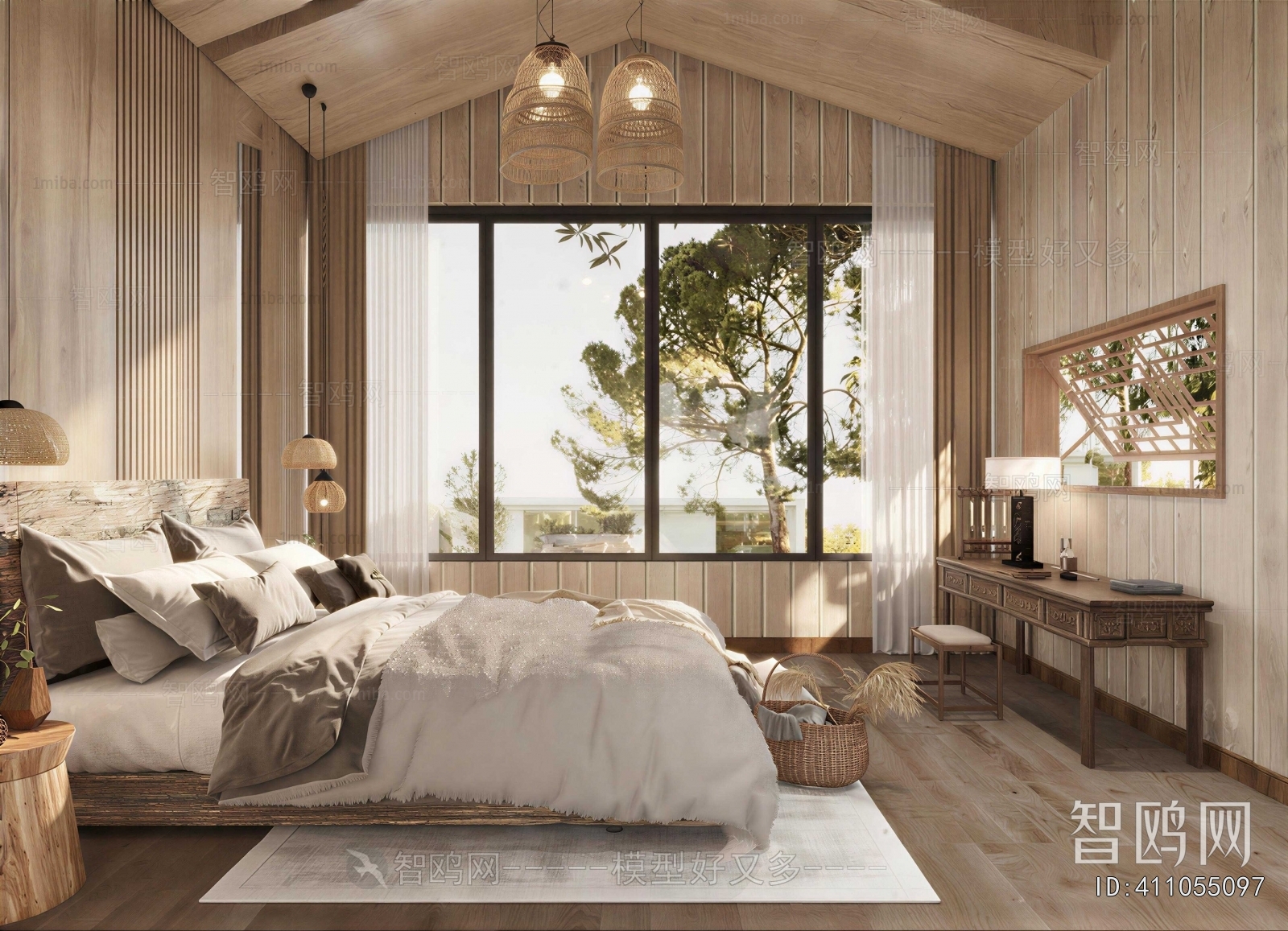 Wabi-sabi Style Bedroom