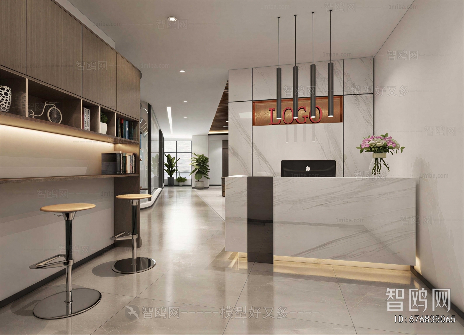 Modern Office Reception Desk