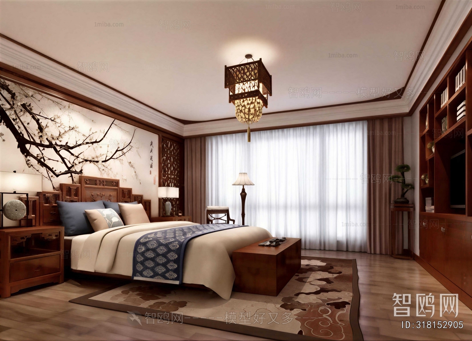 New Chinese Style Bedroom