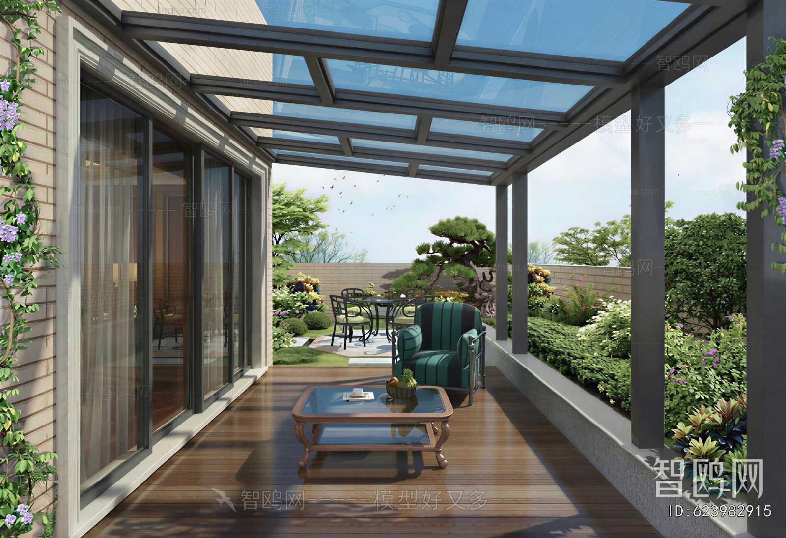 New Chinese Style Leisure Balcony