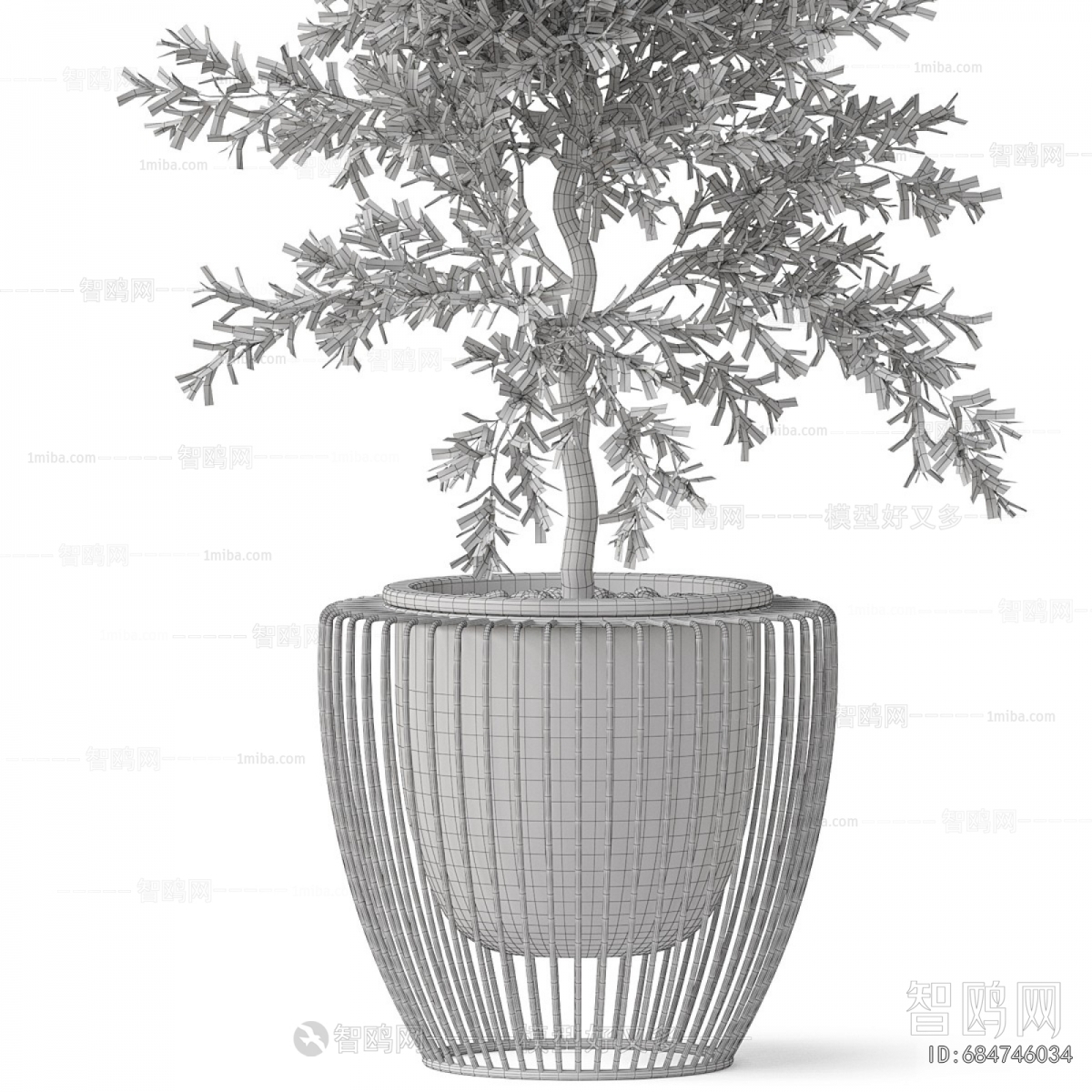 Modern Ground Green Plant Potted Plants