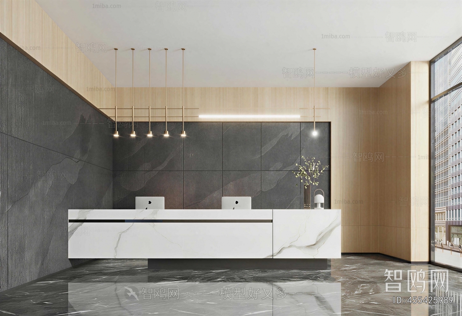 Modern Office Reception Desk