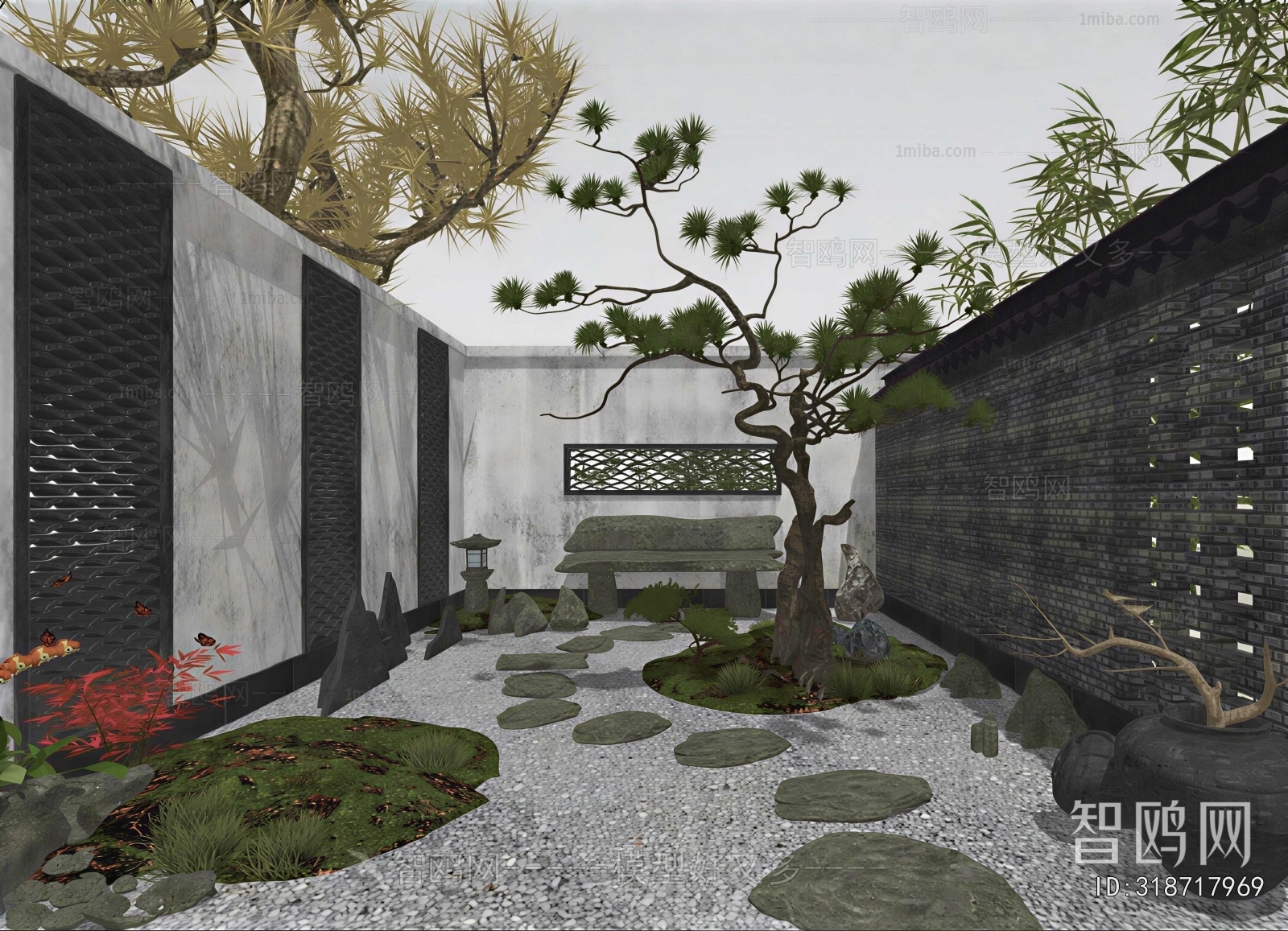 New Chinese Style Courtyard/landscape