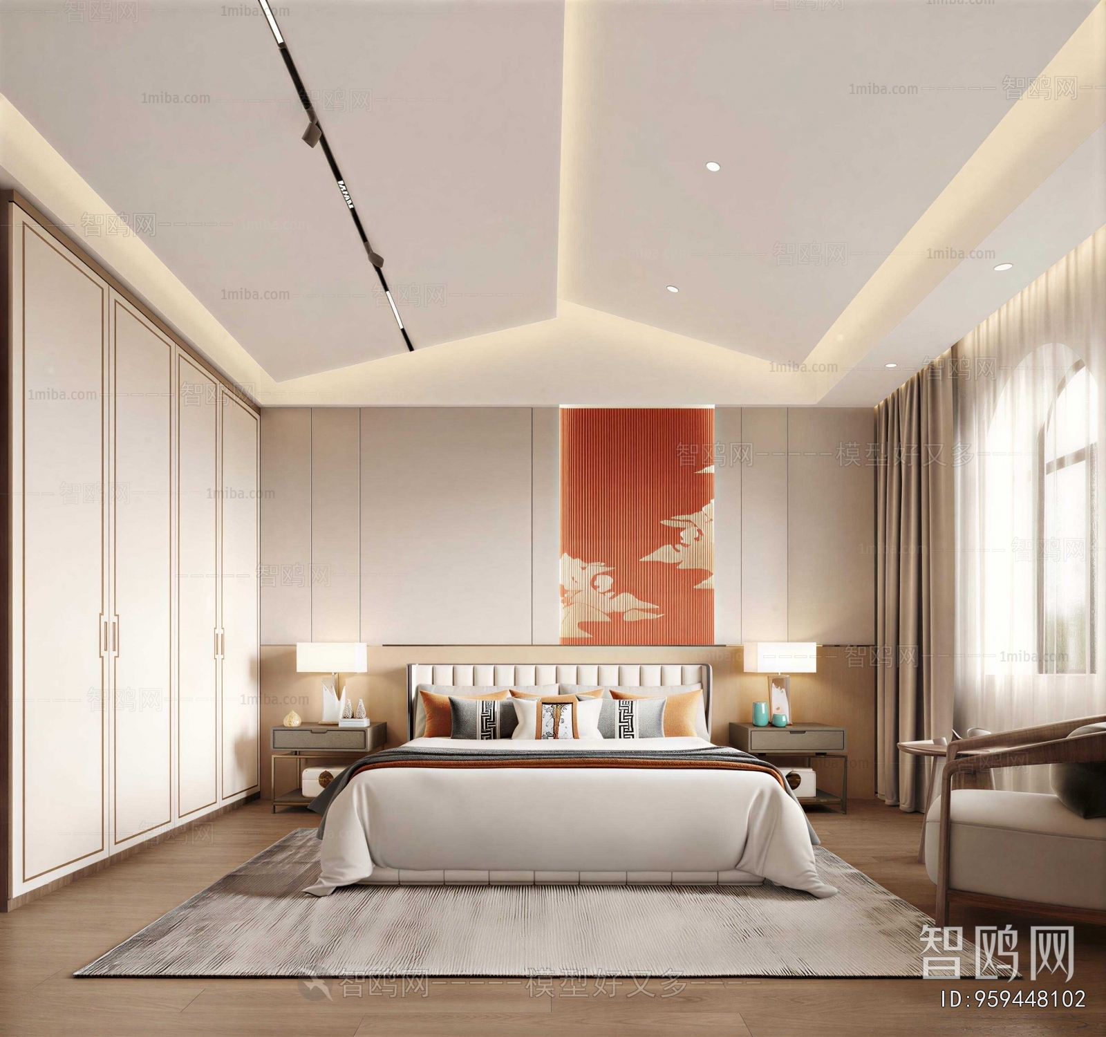 New Chinese Style Bedroom