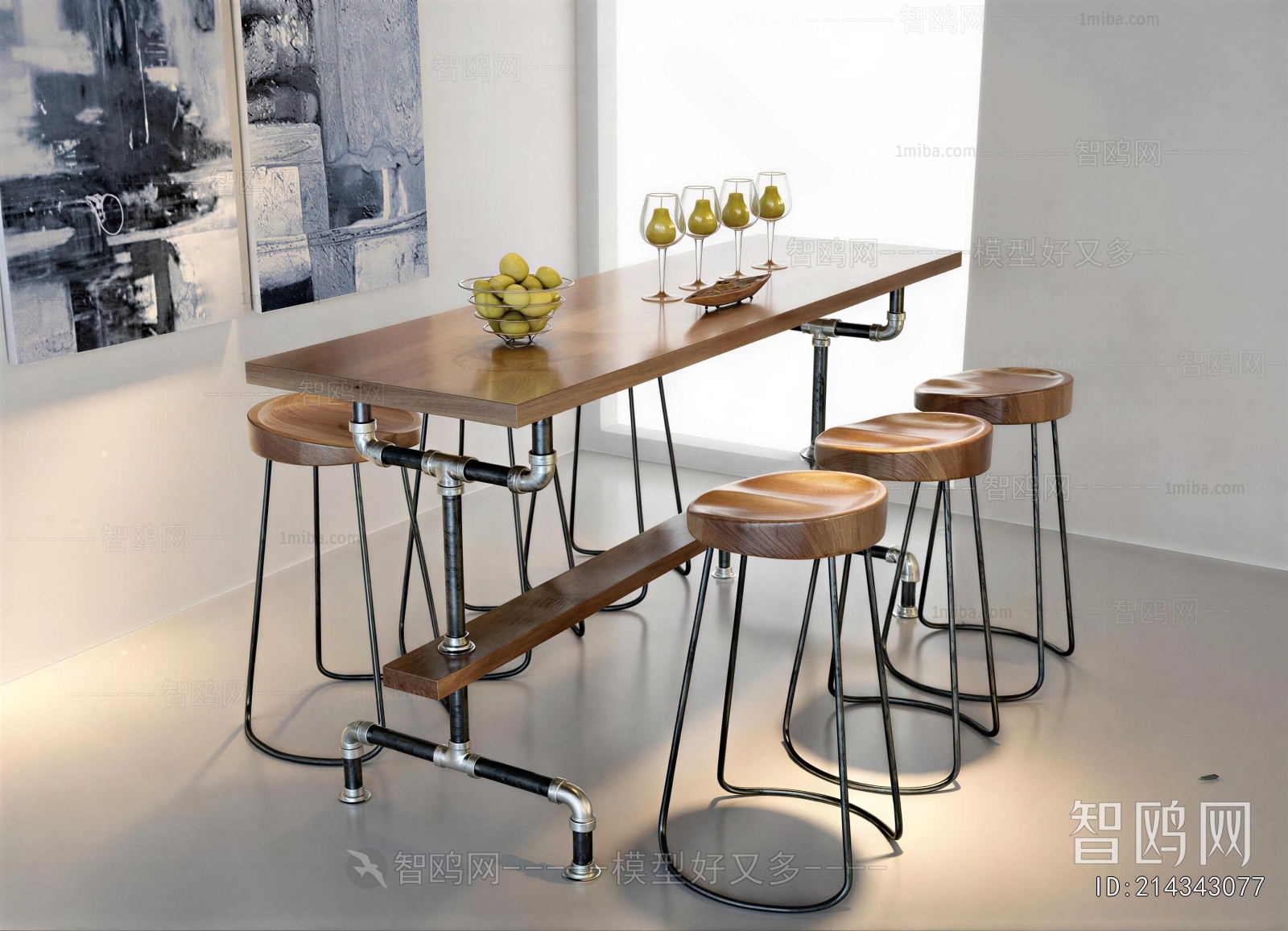 Industrial Style Counter Bar