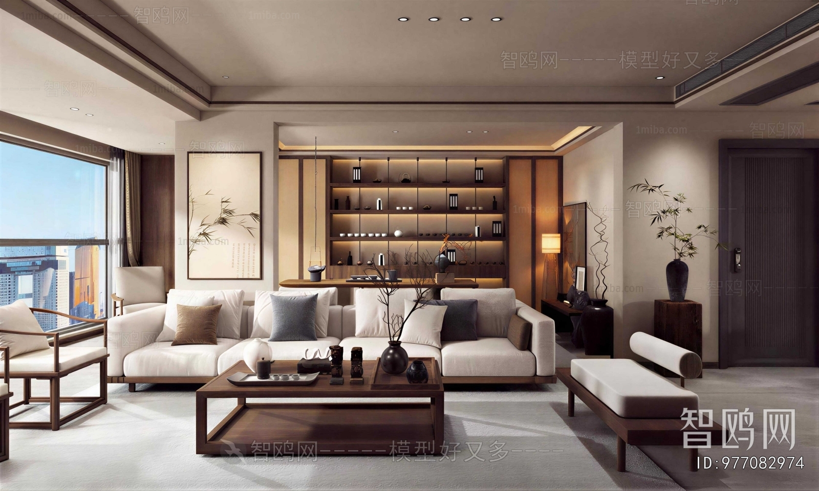 New Chinese Style A Living Room