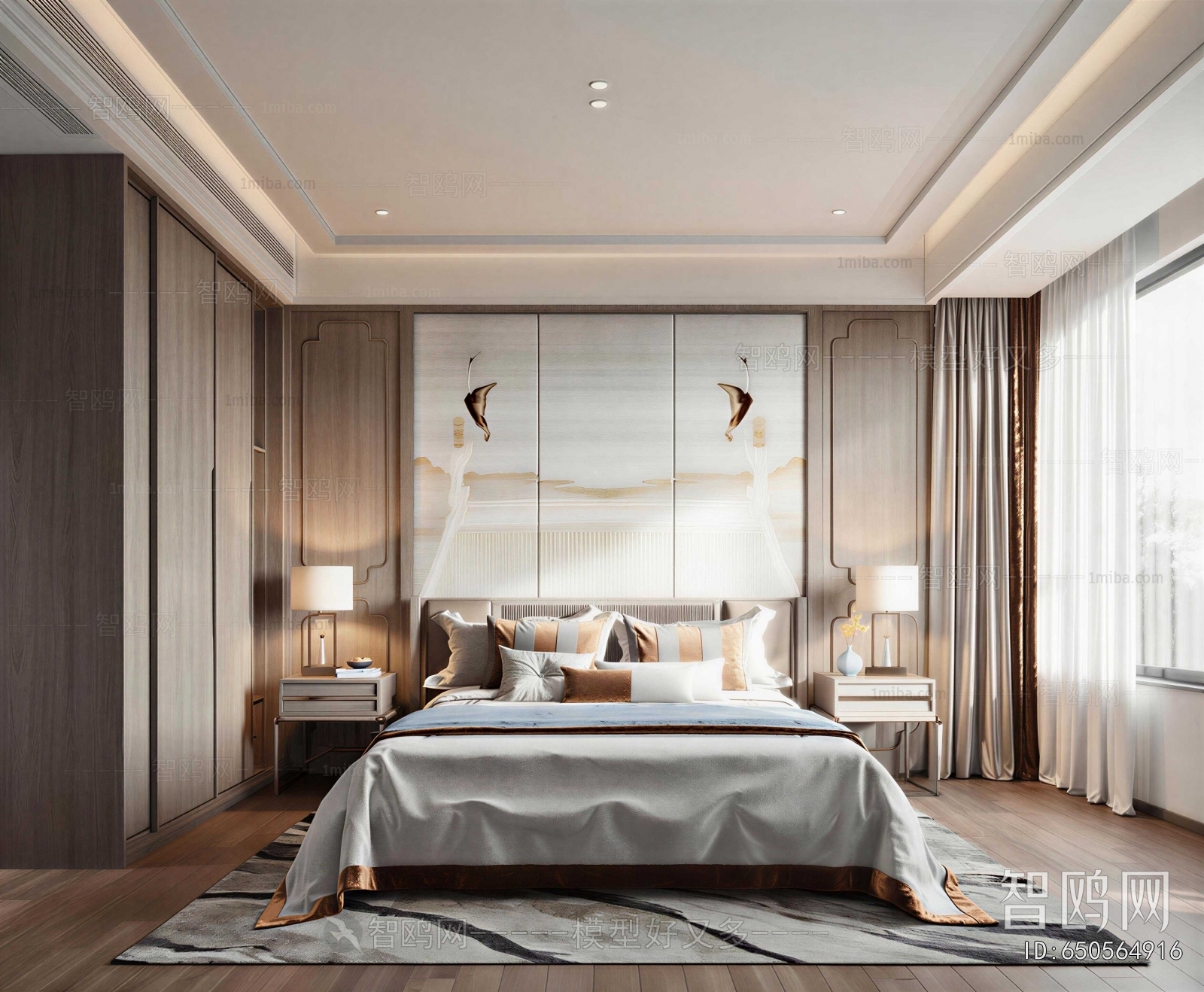 New Chinese Style Bedroom