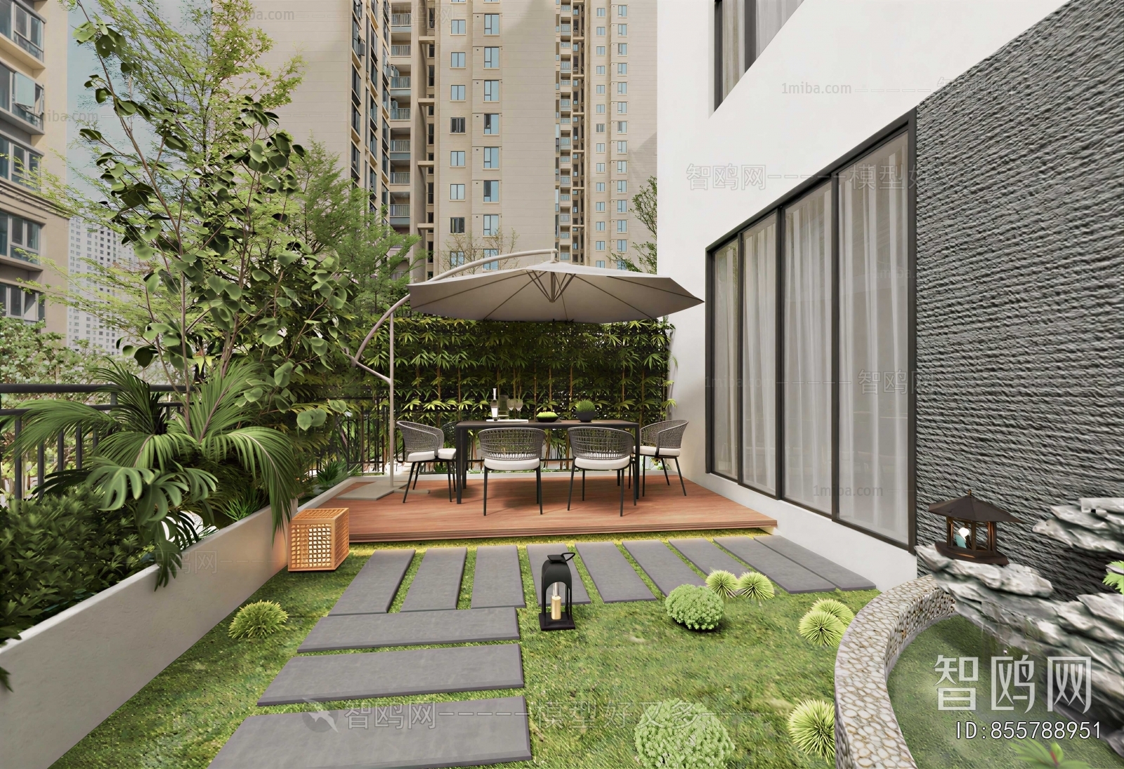 Modern Courtyard/landscape