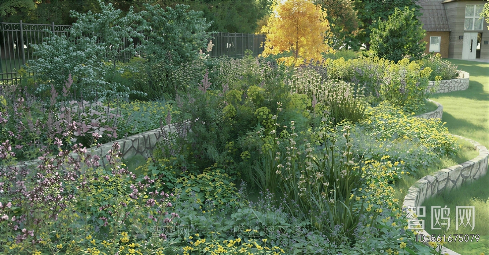 Modern Flowers And Grass