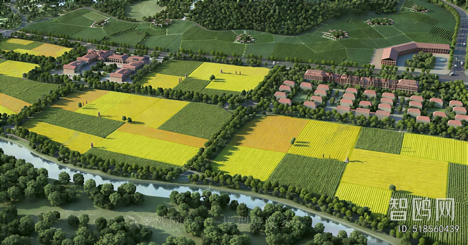Modern Architectural Bird's-eye View Planning