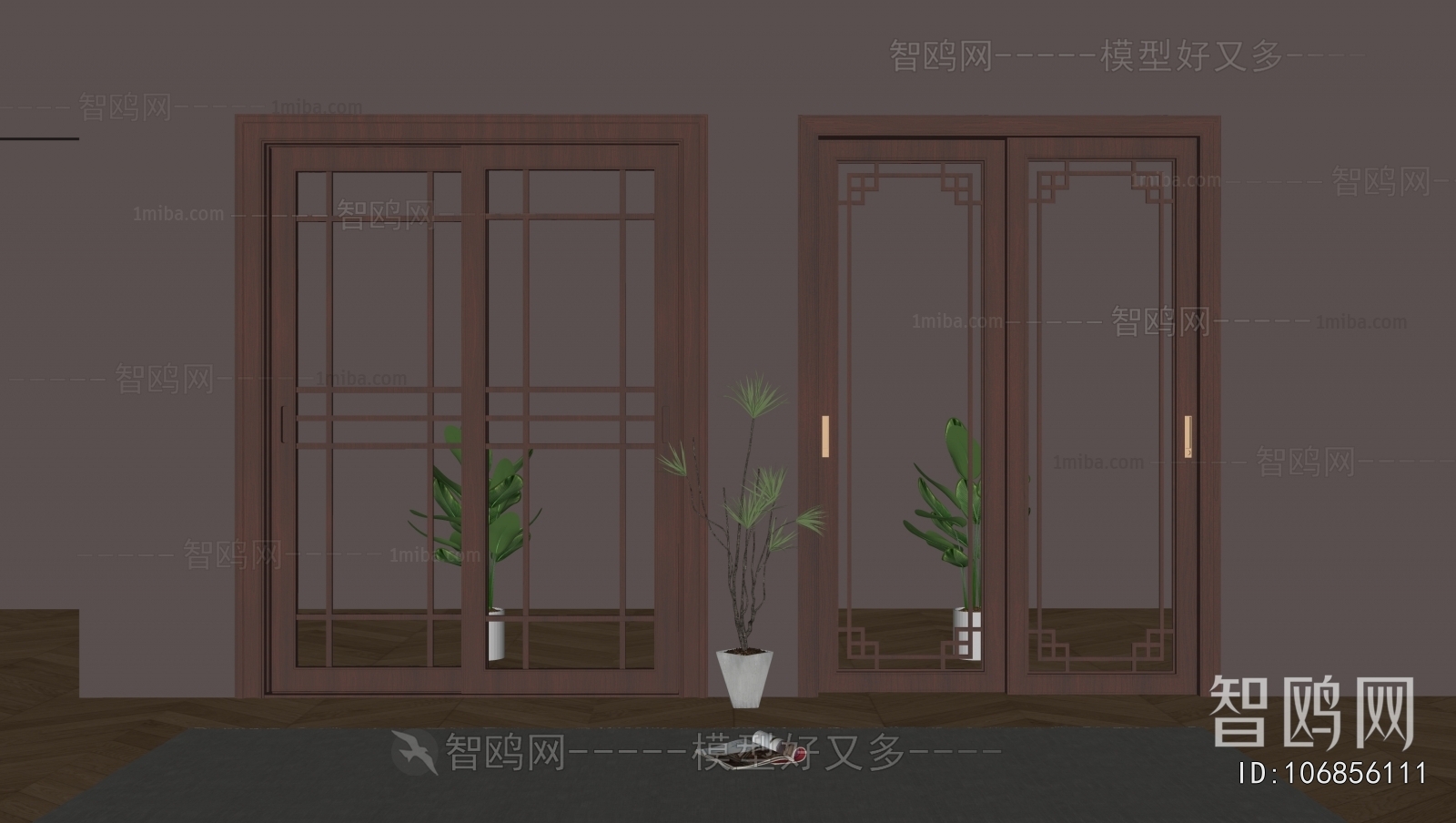 New Chinese Style Sliding Door