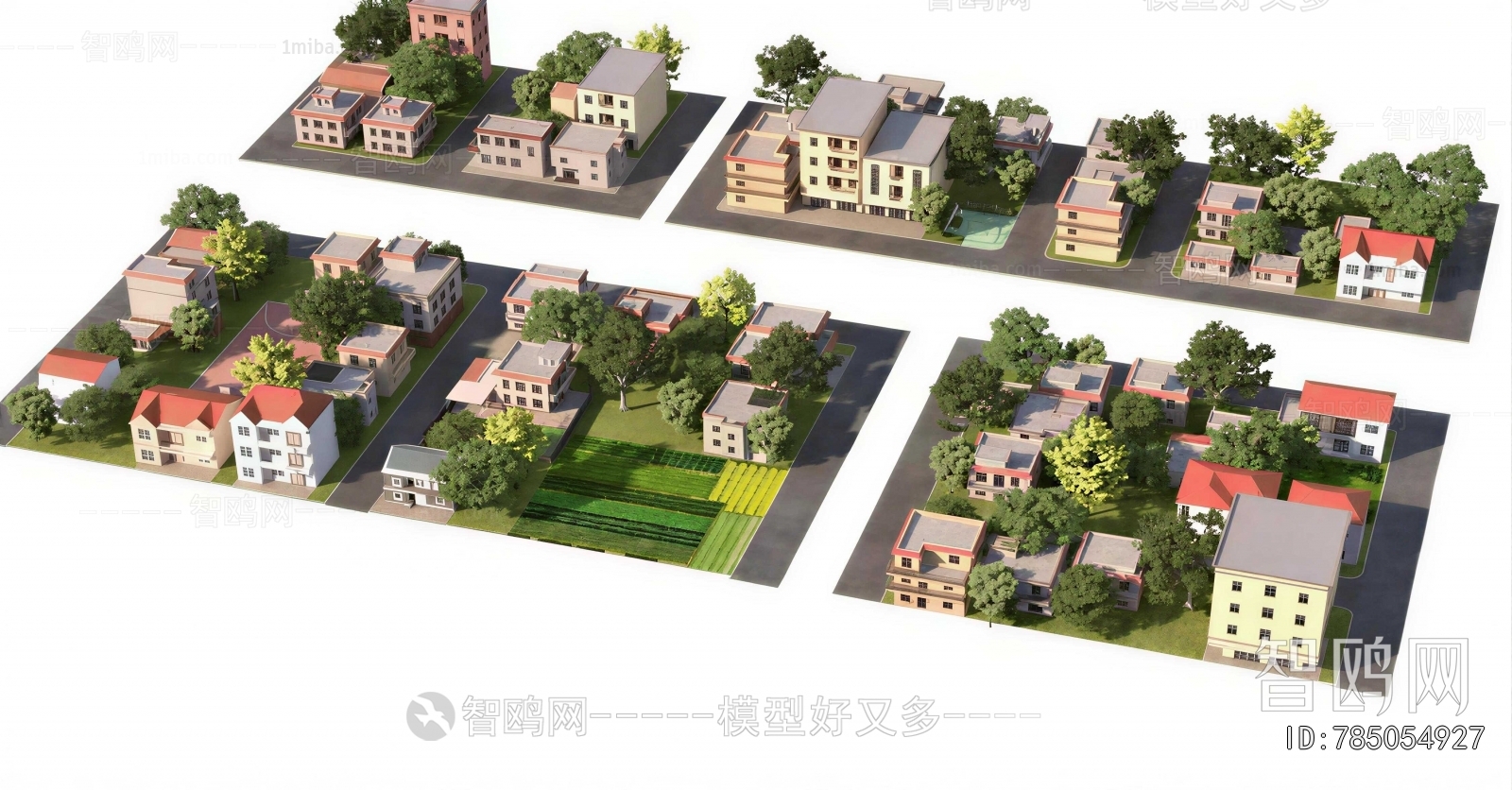 New Chinese Style Architectural Bird's-eye View Planning