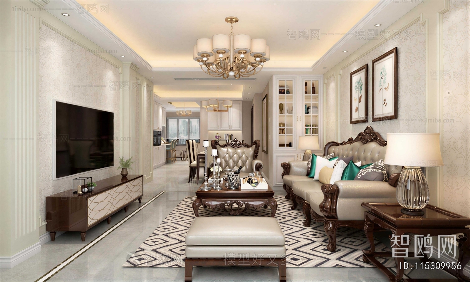 American Style A Living Room