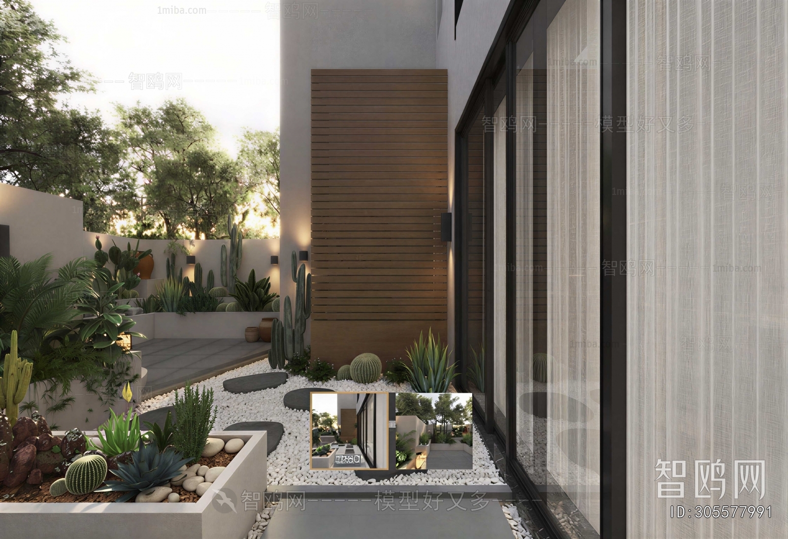 Modern Courtyard/landscape