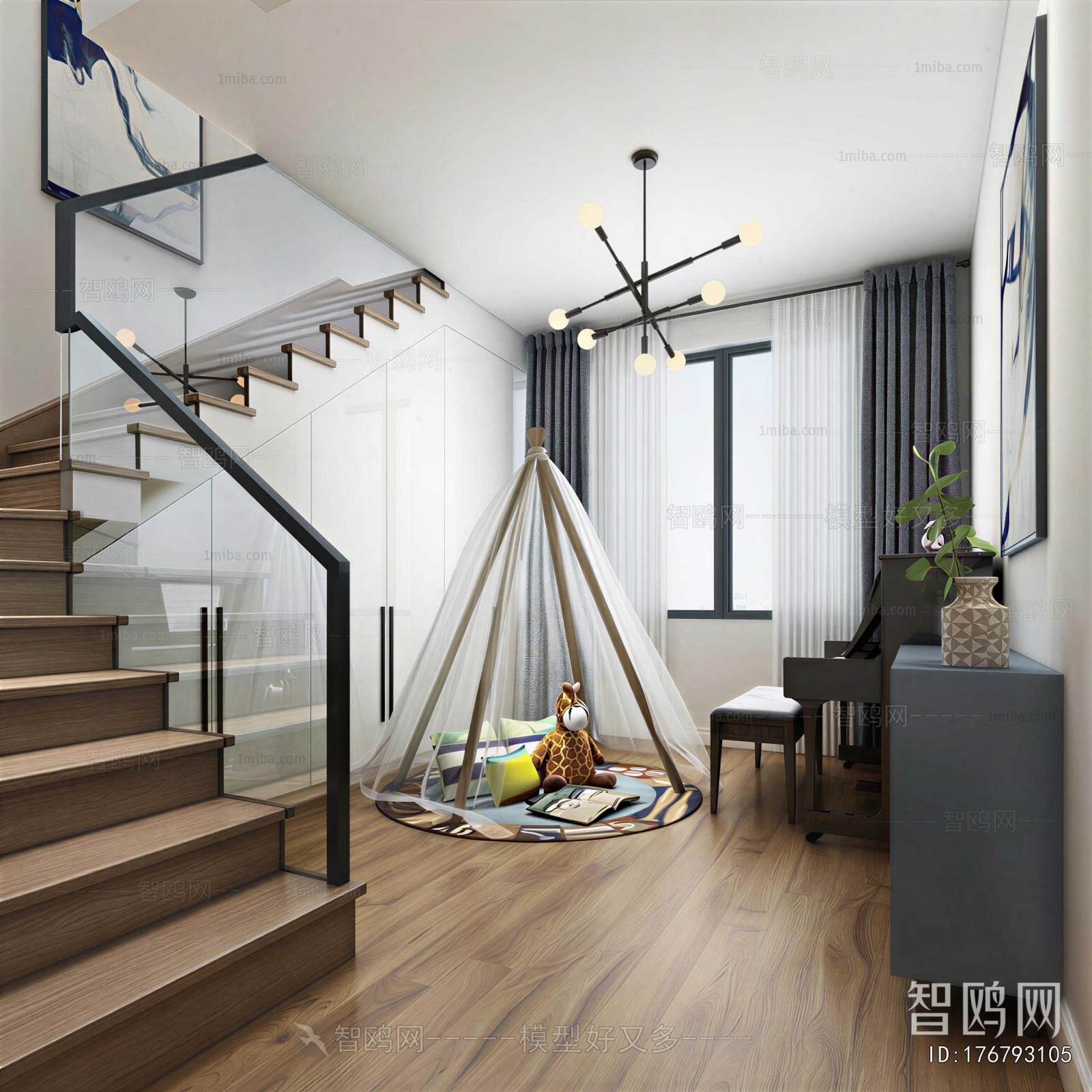 Modern Children's Room Activity Room