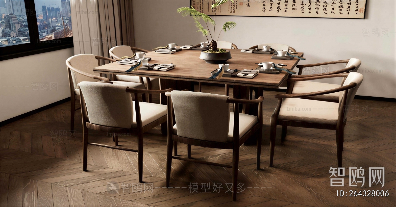 New Chinese Style Dining Table And Chairs