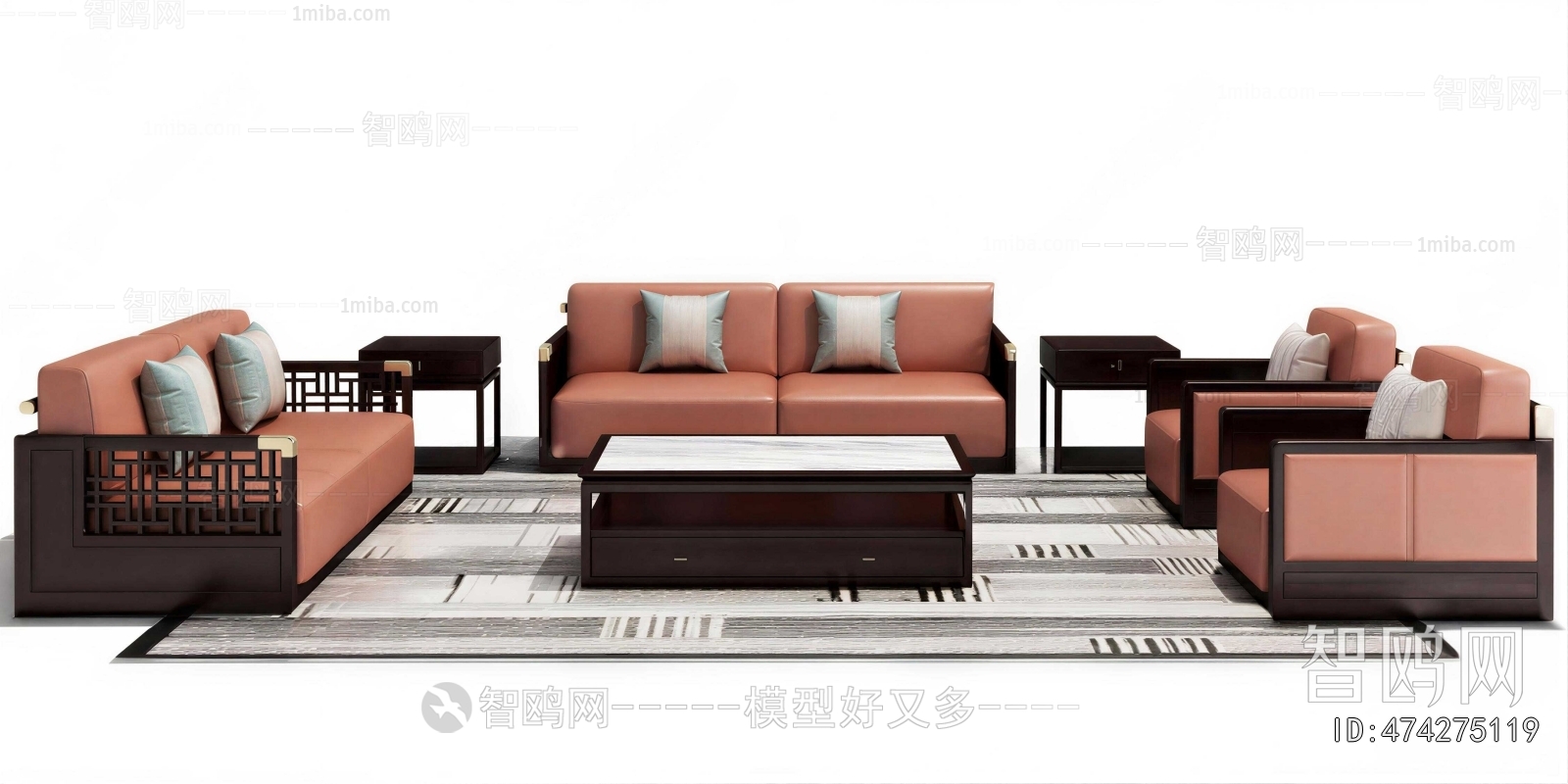 New Chinese Style Sofa Combination