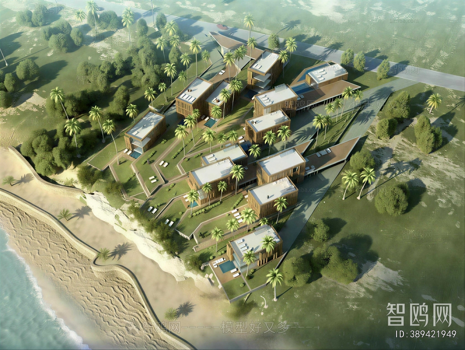 Modern Architectural Bird's-eye View Planning