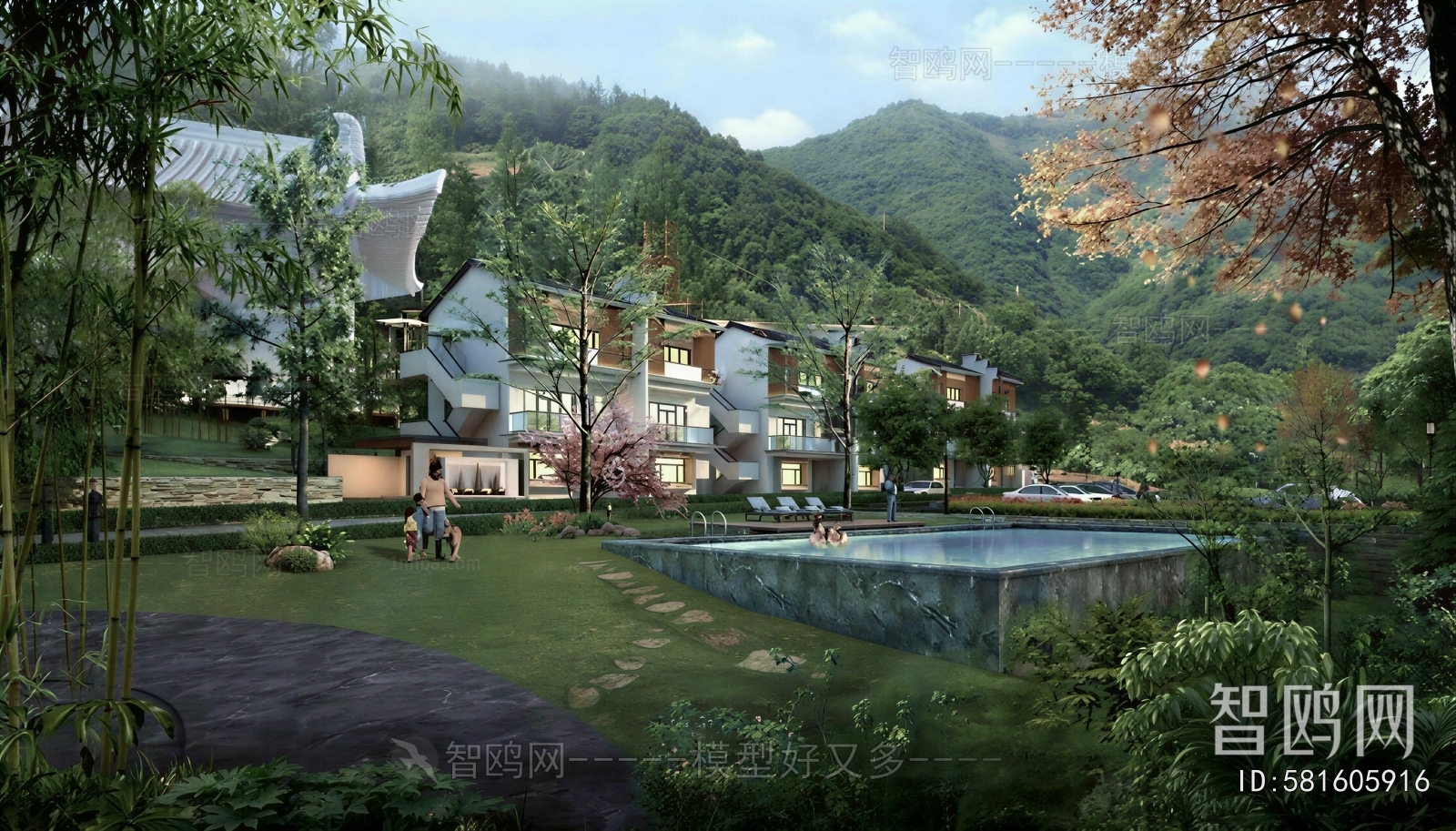 New Chinese Style Courtyard/landscape