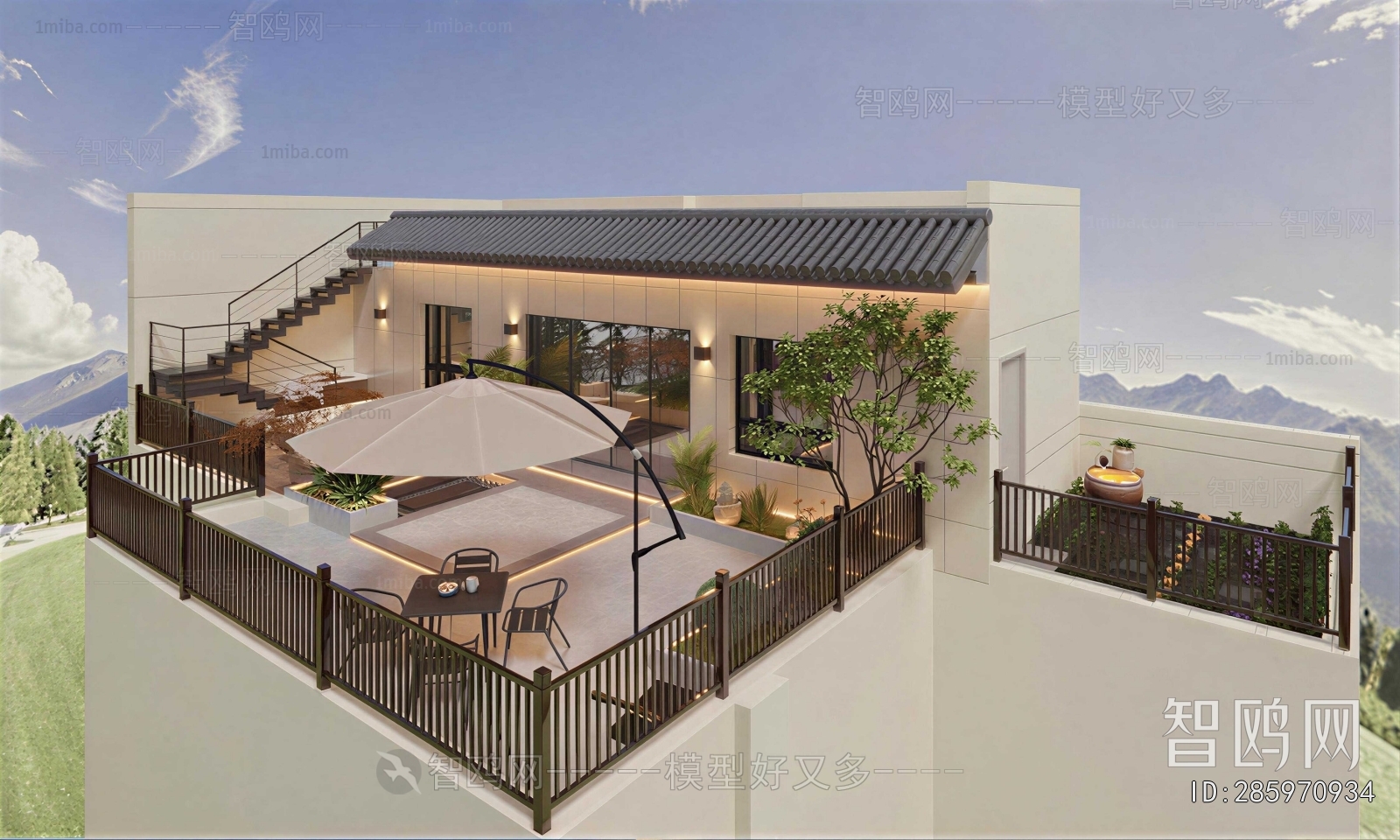 New Chinese Style Leisure Balcony
