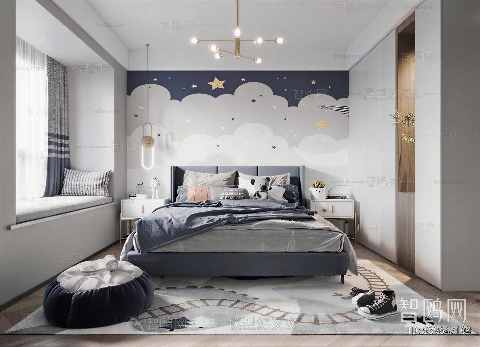 Modern Boy's Room And Son's Room