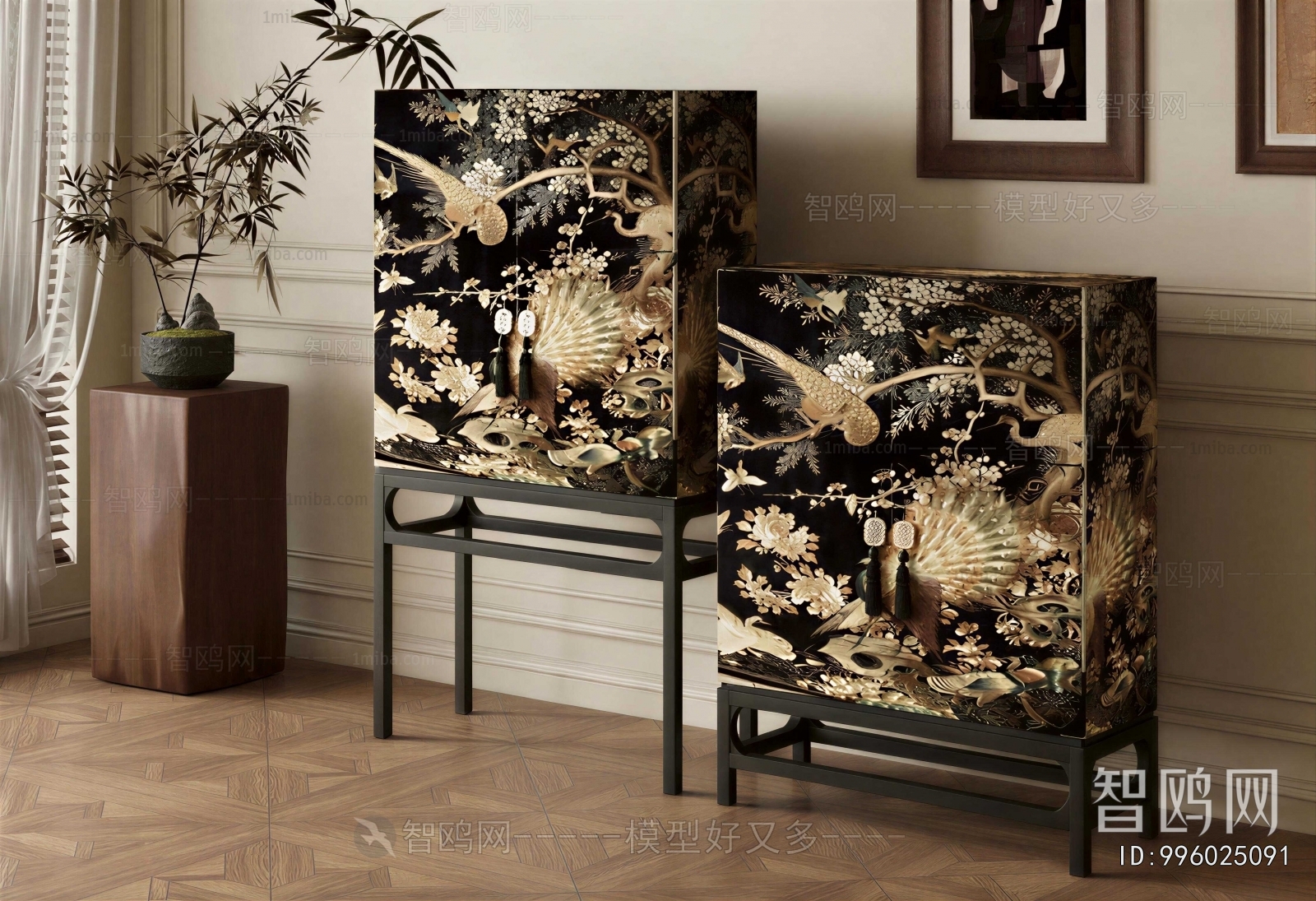 New Chinese Style Entrance Cabinet