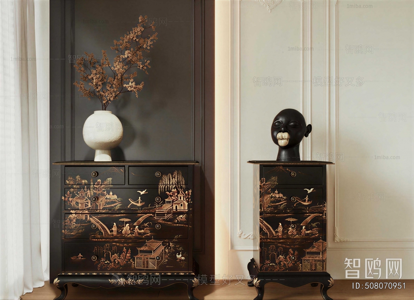 New Chinese Style Decorative Cabinet