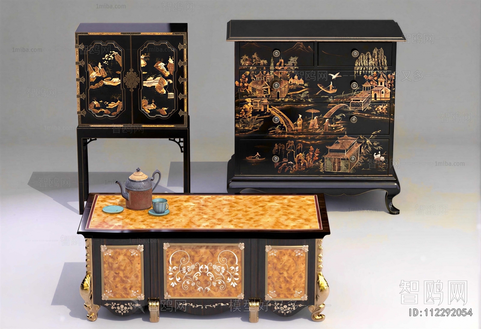 New Chinese Style Decorative Cabinet